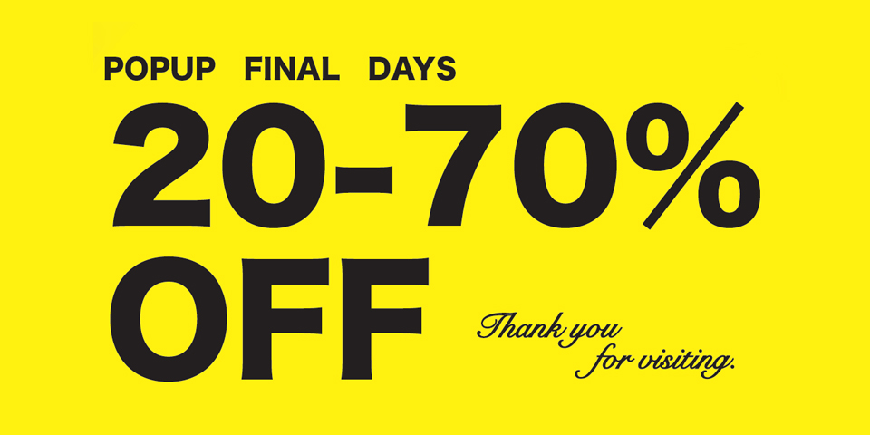 kuros’ NEWoMan高輪店 POPUP FINAL SALE開催のお知らせ